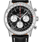 Breitling Navitimer Stainless Steel 43 MM - Black Leather Strap - Black Dial - AB0121211B1P2