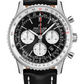 Breitling Navitimer Stainless Steel 43 MM - Black Leather Strap - Black Dial - AB0121211B1X2