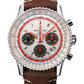 Breitling Navitimer Stainless Steel 43 MM - Brown Leather Strap - White Dial - AB01219A1G1X2