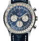 Breitling Navitimer Stainless Steel 46 MM - Blue Leather Strap - Blue Dial - AB0127211C1P1