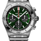 Breitling Chronomat Stainless Steel 42 MM - Stainless Steel Bracelet - Green Dial - AB0134101L1A1