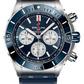 Breitling Chronomat Stainless Steel 44 MM - Blue Rubber Strap - Blue Dial - AB0136161C1S1