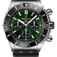 Breitling Chronomat Stainless Steel 44 MM - Black Rubber Strap - Green Dial - AB0136251L1S1