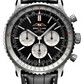 Breitling Navitimer Stainless Steel 46 MM - Black Leather Strap - Black Dial - AB0137211B1P1