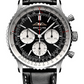 Breitling Navitimer Stainless Steel 43 MM - Black Leather Strap - Black Dial - AB0138211B1P1