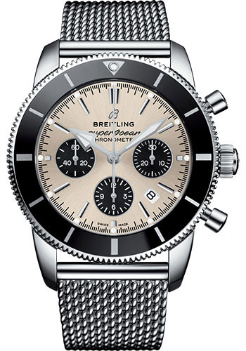 Breitling Superocean Heritage Stainless Steel 44 MM - Stainless Steel Bracelet - Silver Dial - AB0162121G1A1