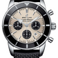 Breitling Superocean Heritage Stainless Steel 44 MM - Black Rubber Strap - Silver Dial - AB0162121G1S1