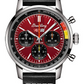 Breitling Top Time Stainless Steel 41 MM - Black Leather Strap - Red Dial - AB01761A1K1X1