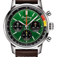 Breitling Top Time Stainless Steel 41 MM - Brown Leather Strap - Green Dial - AB01762A1L1X1