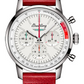 Breitling Top Time Stainless Steel 41 MM - Red Leather Strap - White Dial - AB01766A1A1X1