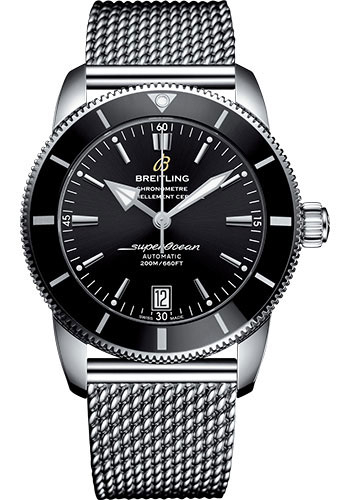 Breitling Superocean Heritage Stainless Steel 42 MM - Stainless Steel Bracelet - Volcano Black Dial - B2010121B1A1