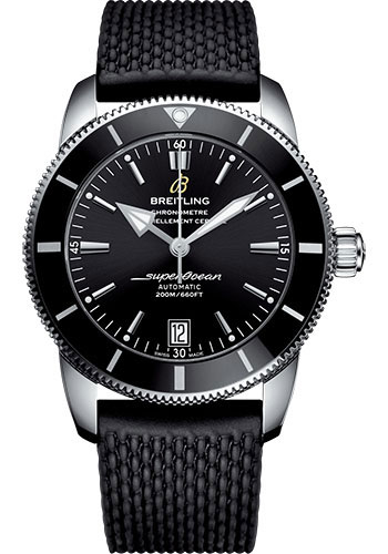 Breitling Superocean Heritage Stainless Steel 42 MM - Black Rubber Strap - Volcano Black Dial - AB2010121B1S1