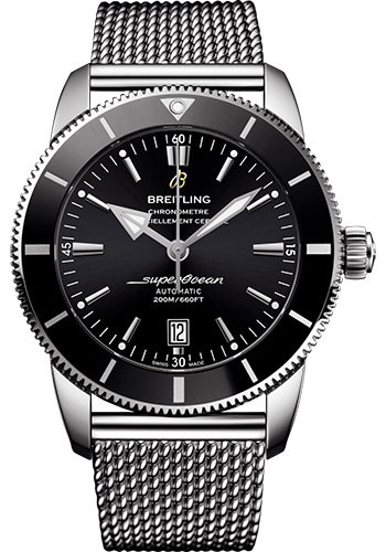 Breitling Superocean Heritage Stainless Steel 46 MM - Stainless Steel Bracelet - Volcano Black Dial - AB2020121B1A1