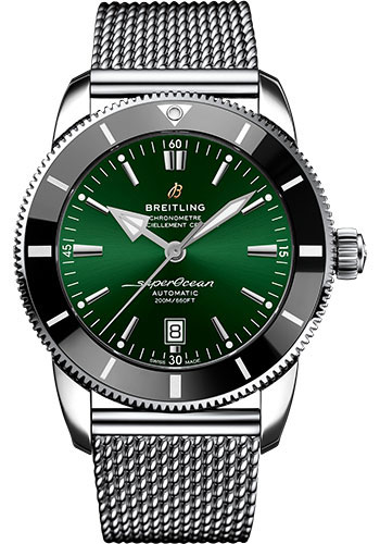 Breitling Superocean Heritage Stainless Steel 46 MM - Stainless Steel Bracelet - Green Dial - AB2020121L1A1