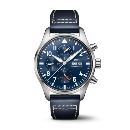 IWC Pilot's - Chronograph - Steel - 43 MM - Blue Dial - IW378003  nyc watcher nyc watches