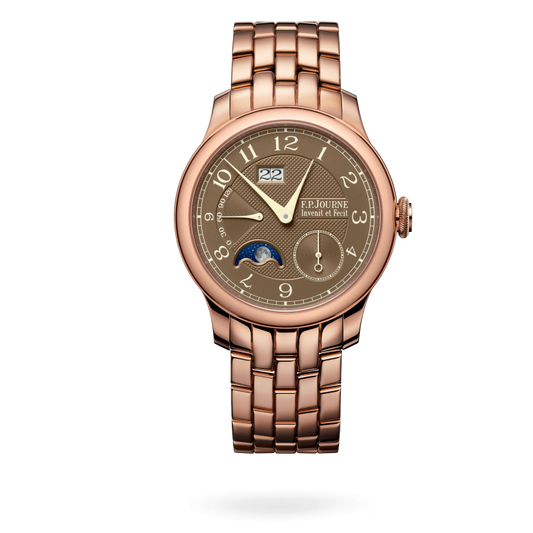 F.P. Journe Classique Automatique Lune Havana Rose Gold 40 MM - Rose Gold Bracelet - Silver Brown Dial - Automatique Lune Havana nyc watcher nyc watches