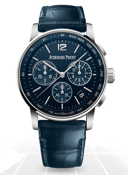 Audemars Piguet - Code 11.59 Chronograph - 41 MM - White Gold - Blue Dial - 26393BC.OO.A321CR.01