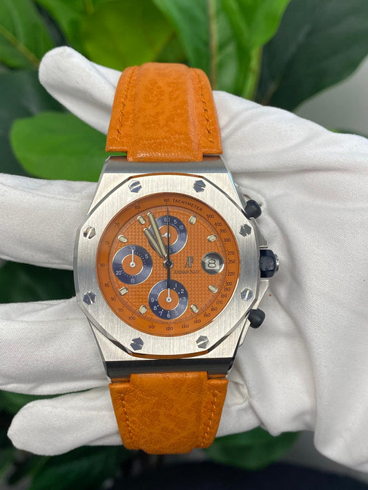 Audemars Piguet - Royal Oak Offshore - Chronograph - 42 MM - Steel - Orange Dial - 25770ST.O.0009.03