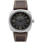 Panerai Radiomir Stainless Steel 45 MM - Dark Brown Alligator Strap - Grey Dial - PAM01334