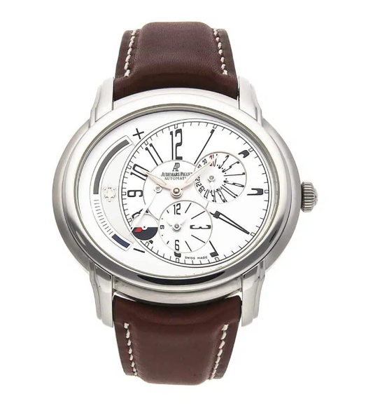 Audemars Piguet - Millenary - Maserati Limited Edition - 45 MM - Steel - Silver Dial - Leather Strap - 26150ST.OO.D084CU.01
