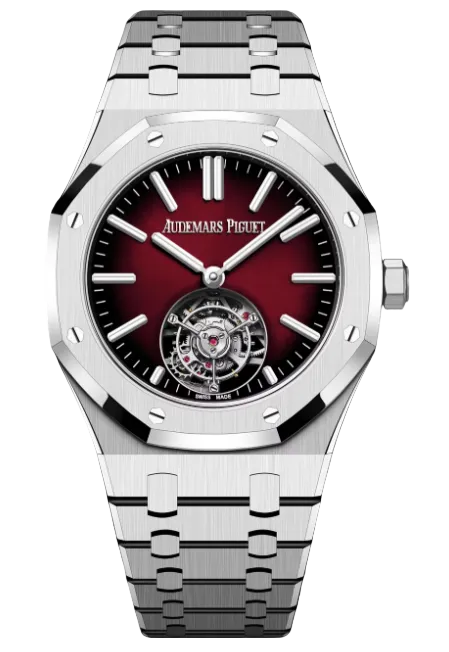 Audemars Piguet - Royal Oak Flying Tourbillon - 41 MM - Steel - Burgundy Dial - 26730ST.OO.1320ST.05