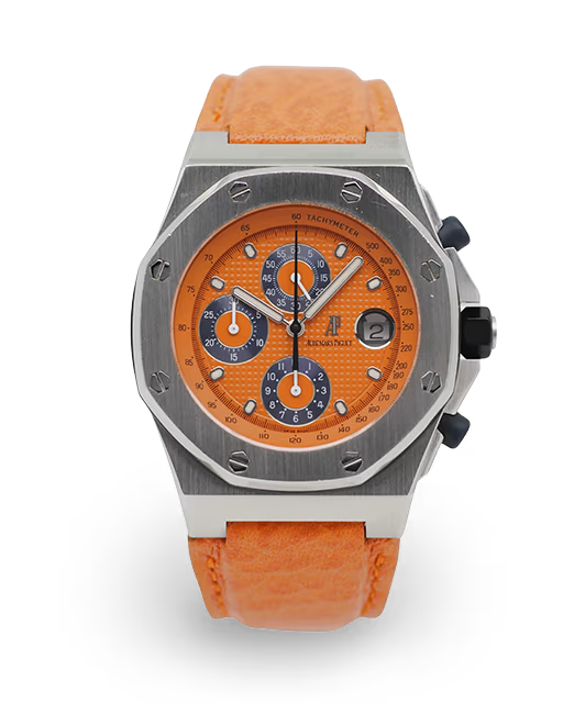 Audemars Piguet - Royal Oak Offshore - Chronograph - 42 MM - Steel - Orange Dial - 25770ST.O.0009.03