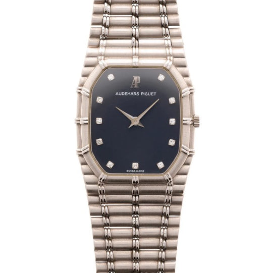 Audemars Piguet Bamboo - 27 × 33 MM - 18K White Gold - Blue Diamond Dial - Ref. 14644BC