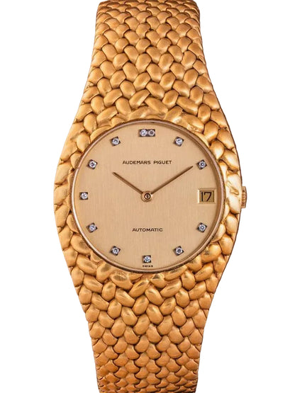 Audemars Piguet Cobra - 35 MM - 18K Yellow Gold - Champagne Dial - Polonaise Mesh Bracelet - Ref. 5403