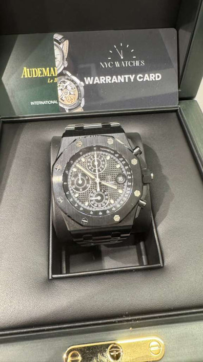 Audemars Piguet Royal Oak Offshore Selfwinding Chronograph Black Ceramic 42 MM - Black Rubber Bracelet - Black Dial - 26238CE.OO.1300CE.01