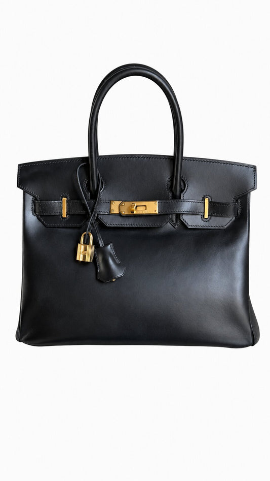 Hermès Birkin 30 - Black - Box - Gold Hardware - B30BBGHW