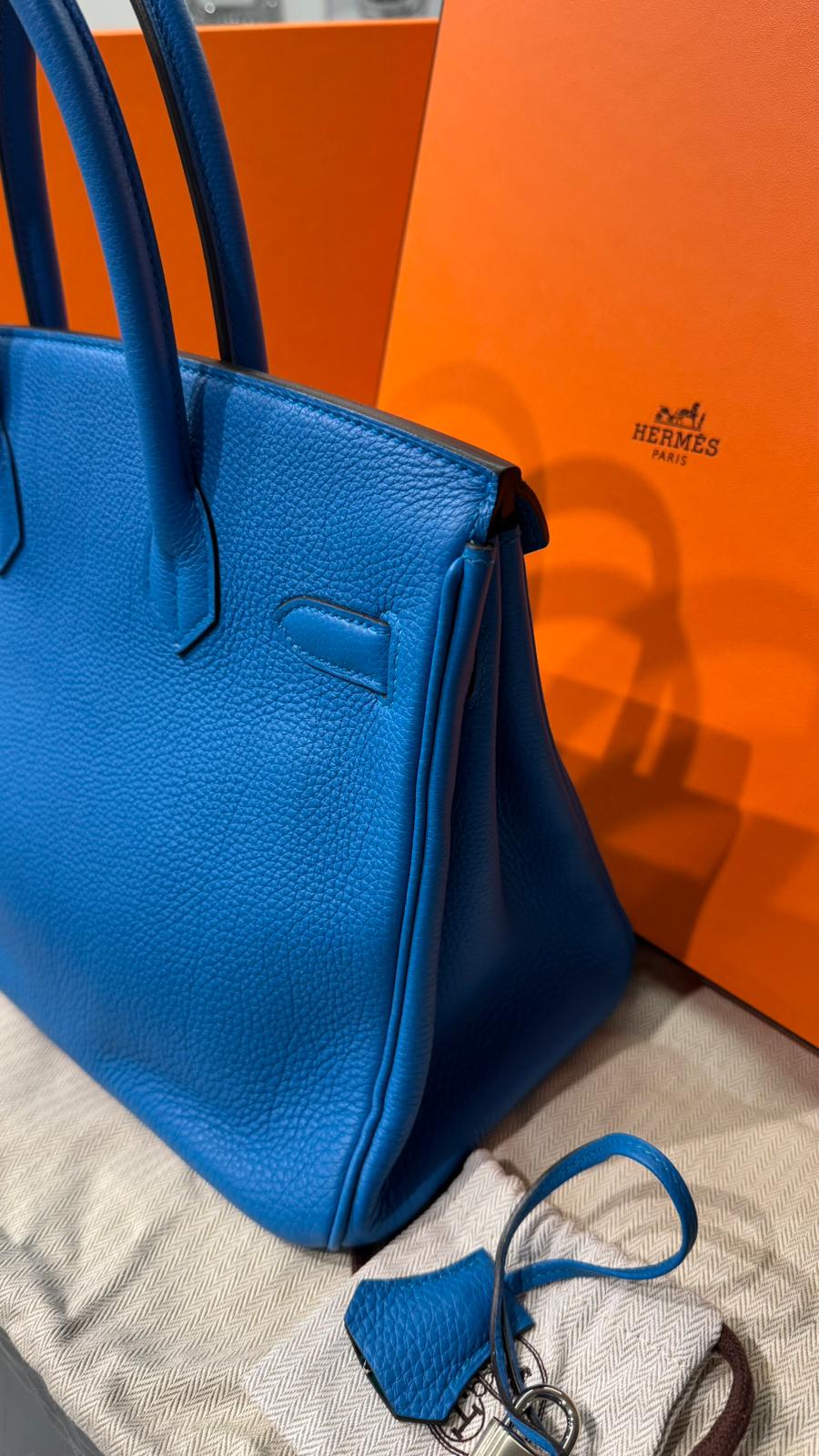 Hermès Birkin 30 - Bleu Jean - Togo - Palladium Hardware - B30BLTPHW
