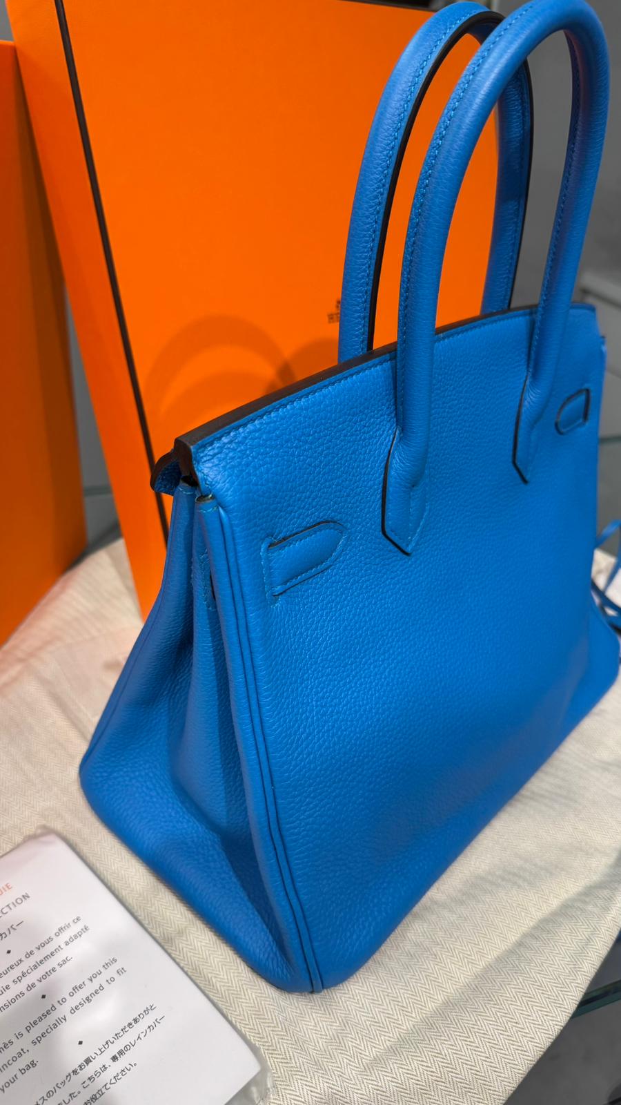Hermès Birkin 30 - Bleu Jean - Togo - Palladium Hardware - B30BLTPHW