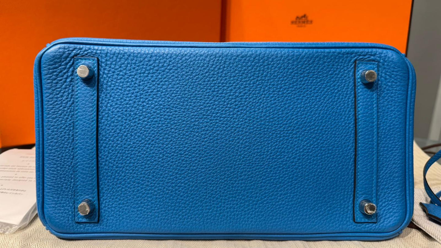 Hermès Birkin 30 - Bleu Jean - Togo - Palladium Hardware - B30BLTPHW