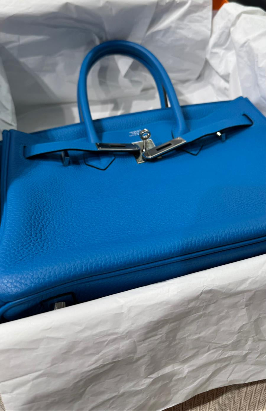 Hermès Birkin 30 - Bleu Jean - Togo - Palladium Hardware - B30BLTPHW