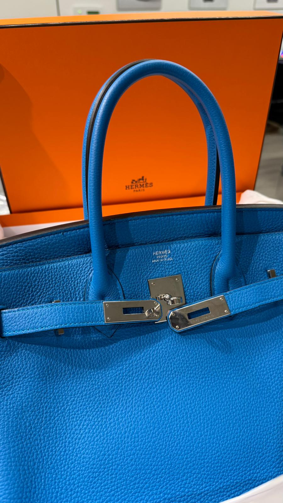 Hermès Birkin 30 - Bleu Jean - Togo - Palladium Hardware - B30BLTPHW