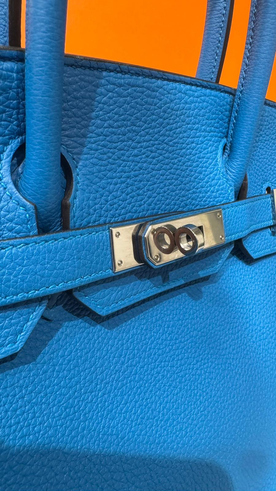 Hermès Birkin 30 - Bleu Jean - Togo - Palladium Hardware - B30BLTPHW
