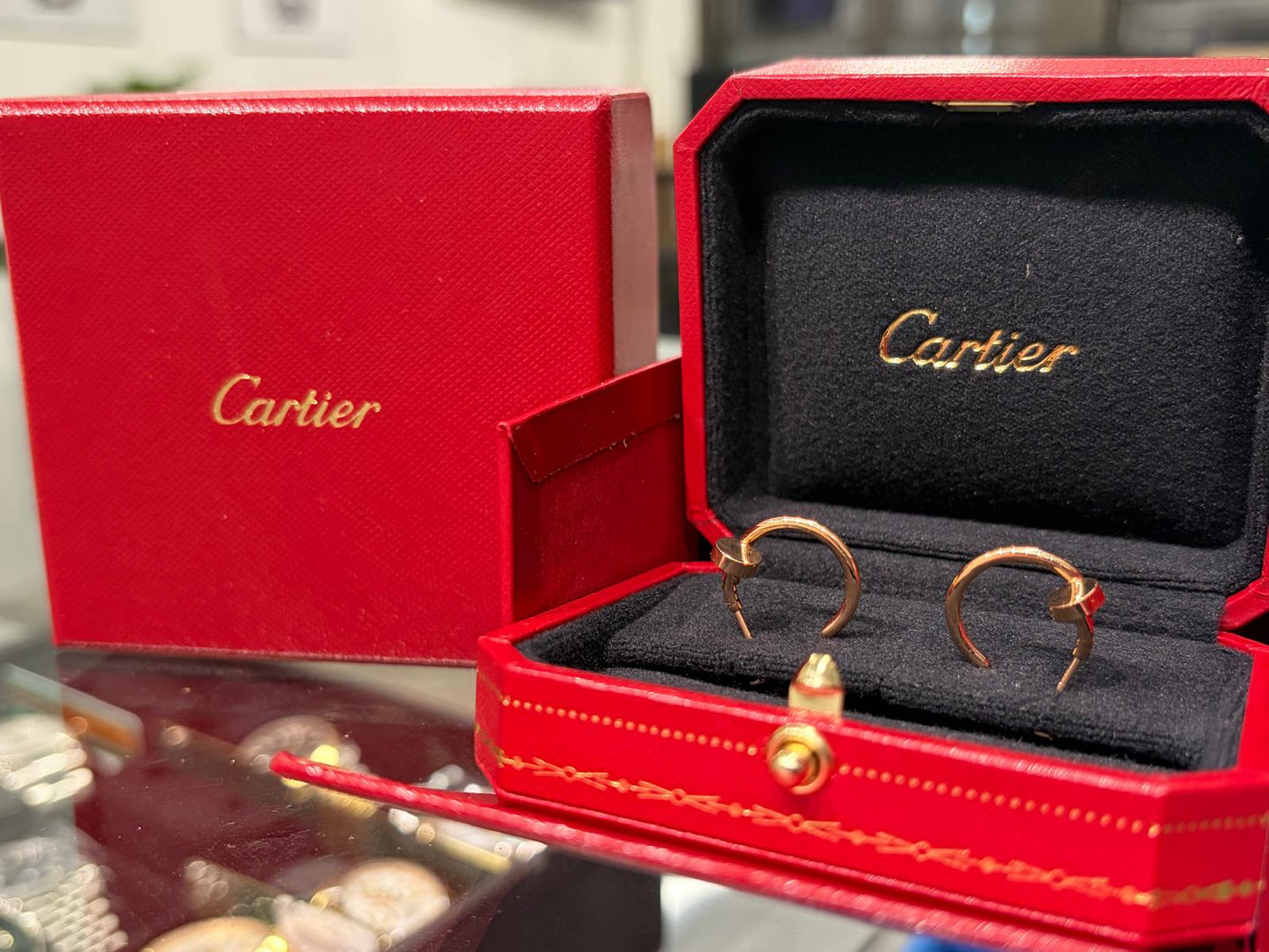 Cartier Juste Un Clou Earrings - Rose Gold - B8301234