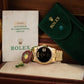 Rolex Day-Date - 36 MM - Yellow Gold - Smooth Bezel - Black Dial - 18208 SB