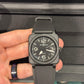 Bell & Ross BR 03 Microblasted Black Ceramic 41 MM - Rubber Bracelet - Black Dial - BR03A-BL-CE/SRB
