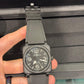 Bell & Ross BR 03 Microblasted Black Ceramic 41 MM - Rubber Bracelet - Black Dial - BR03A-BL-CE/SRB