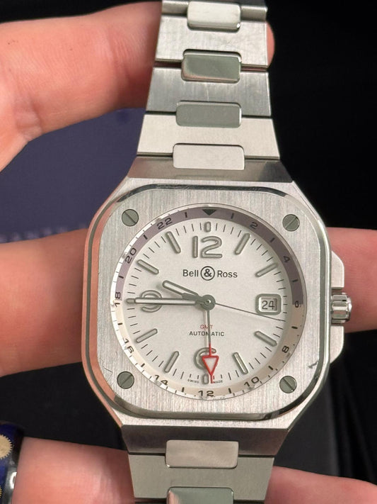 Bell & Ross BR 05 GMT Stainless Steel 41 MM - Stainless Steel Bracelet - White Dial - BR05G-SI-ST/SST