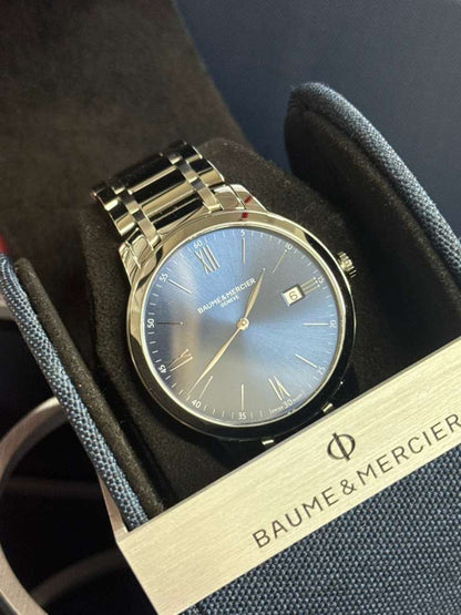Baumé & Mercier Classima - Stainless Steel - 40 MM - Blue Dial - 10382