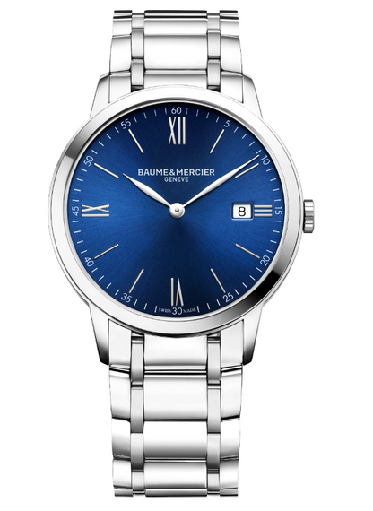 Baumé & Mercier Classima - Stainless Steel - 40 MM  - Blue Dial - 10382