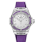 Hublot Big Bang Joyful Steel Purple - 33 MM - Stainless Steel - White Dial - Amethyst Bezel - 485.SV.2210.RX.1205