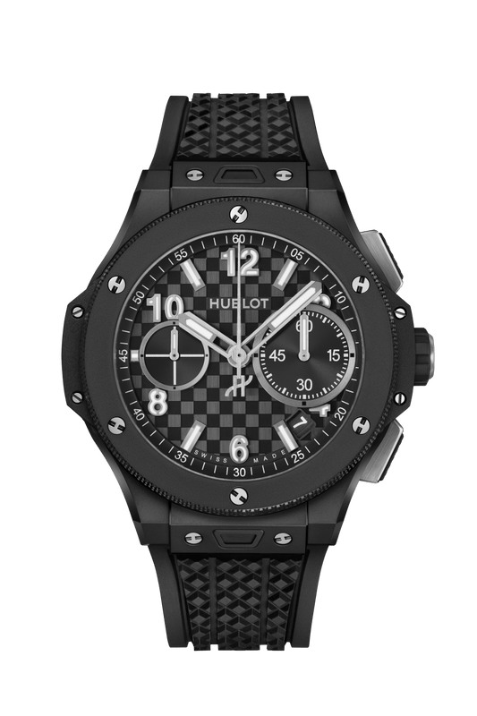 Hublot Big Bang Original Unico Black Magic - Black Ceramic - 43 MM - Black Rubber Strap - Black Stamped "Carbon Effect" Dial - 431.CI.1370.RX