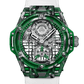 Hublot Big Bang Tourbillon Novak Djokovic G.O.A.T. Edition Green - Green Special Composite - 44 MM - White Calfskin Leather Strap - Sapphire Crystal Dial - 429.QKG.0120.NR.DJO26