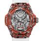 Hublot Big Bang Tourbillon Novak Djokovic G.O.A.T. Edition Orange - Orange Special Composite - 44 MM - White Calfskin Leather Strap - Sapphire Crystal Dial - 429.QKO.0120.NR.DJO26