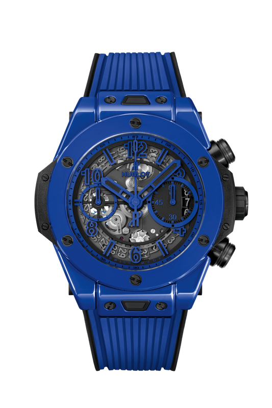 Hublot Big Bang Unico Blue Magic 42 MM - Black and Blue Rubber Strap - Matte black and Blue Skeleton Dial - 441.ES.5119.RX