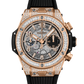 Hublot Big Bang Unico King Gold Jewellery 42 MM - Black Rubber Strap - Diamond Bezel - Matte Black Diamonds Skeleton Dial - 441.OX.1181.RX.0904