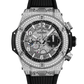 Hublot Big Bang Unico Titanium Pave 42 MM - Black Rubber Strap - Diamond Bezel - Matte Black Skeleton Dial - 441.NX.1171.RX.1704